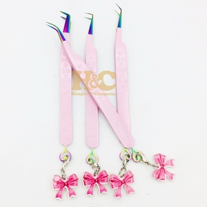 Custom Charm Tweezers <b>mink</b> Logo Stainless Steel <b>Eyelash</b> <b>Extension</b> Tweezers Professional Tweezers Charm Multi Tip Heart Design - Product Image 6