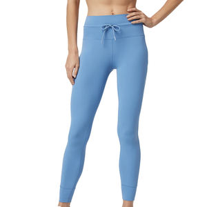 Leggings de Yoga Transpirables para Mujer, Cintura Media, Elásticos, Conjunto Deportivo para Gimnasio con Top Deportivo, Leggings de Poliéster/Algodón - Product Image 1