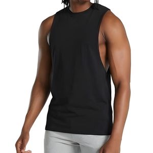 Camiseta sin mangas negra para hombre, de algodón suave, para culturismo, gimnasio, entrenamiento deportivo, fitness, correr - Product Image 1