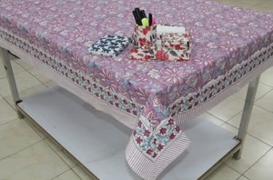 Mantel Rectangular de Lino y Algodón con Estampado Floral, Lavable, para Uso Doméstico, Duradero, Hecho a Mano, Ligero, con Logotipo Personalizado, Estilo Rajasthan - Product Image 4