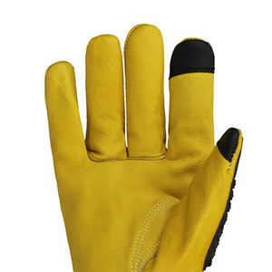 Gants de travail en cuir de vachette, gants de chauffeur pour la conduite de camions, l'entrepôt, le jardinage, l'agriculture, résistants et durables - Product Image 3