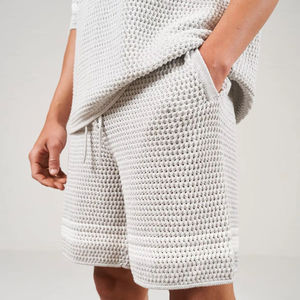 Wholesale Street <b>Hip</b>-Hop Multi-Line Oxford Solid 100% Cotton High-Waisted Elastic Waist Men's Basketball Shorts - Product Image 3