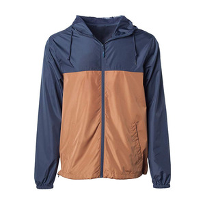 Men's Lightweight Canvas Windbreaker Jacket <b>Coat</b> Full Zip up Waterproof Sports Apparel with Hoodie for Winter Workout Wholesale - Product Image 1