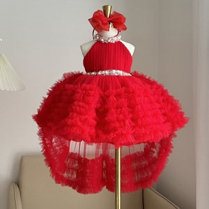 Vestido de Fiesta Formal para Niñas de 11 Años, Sin Mangas, con Cuentas y Falda de Tul Extraíble, de Doble Uso, Suministro de Fábrica - Product Image 6