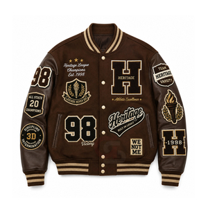 Custom Varsity <b>Jackets</b> Warm Winter Baseball Bomber Leather Sleeves Chenille Embroidered Logo mens casual fashion Varsity <b>Jackets</b> - Product Image 1
