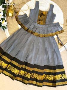 Fabricante de Lehenga Choli y Dupatta de seda tejida a mano de buena calidad para festivales, con trabajo de tejido, de la India. - Product Image 6