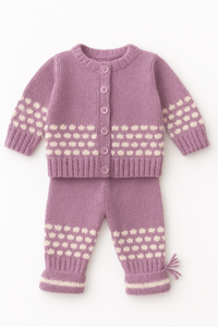 Warm Baby <b>Knit</b> Outfit <b>Set</b> For Newborn Soft Winter Clothing Comfortable Infant Wear Custom Size OEM Production - Product Image 2