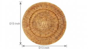 Vietnam Handmade Rattan Placemat Natural Fiber Charger Plates and <b>Table</b> <b>Mats</b> for Catering Wedding and Restaurant Use - Product Image 5