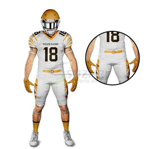 Vente en gros d'uniforme de football américain pour hommes de haute qualité conceptions personnalisées respirant grande taille avec manches courtes - Product Image 5