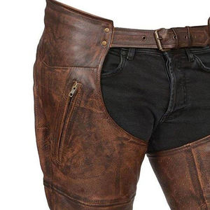 Guêtres complètes en cuir véritable de qualité supérieure pour hommes et femmes, équitation, moto, motard, personnalisables - Product Image 5