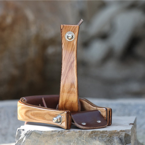 Étriers en bois pour selles de cheval, repose-pieds d'équitation en bois naturel, équipement équestre fait main - Product Image 6