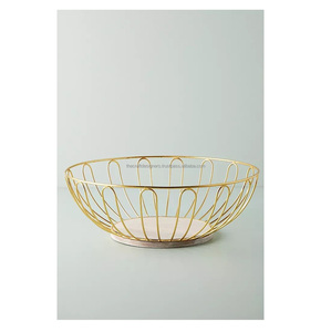 Trending Modern Design Metallic Fruit <b>Basket</b> High Demanding Home Hotel <b>Table</b> Display Portable Custom color Metal Fruit <b>Basket</b> - Product Image 3