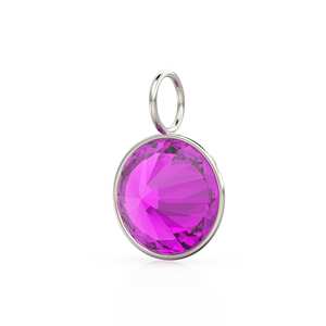 Colgante de Oro Blanco Sólido de 14k con Kunzita de 6.50ct, Gema Púrpura Tallada, Piedra de Nacimiento de Septiembre, Engaste para Joyería - Product Image 6