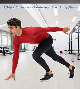 <b>Men's</b> Full Sleeve <b>Compression</b> <b>Shirt</b> Breathable Sublimation Printed Purple Blue Spandex Polyester Quick Dry Sport Top Rash Guard - Product Image 3