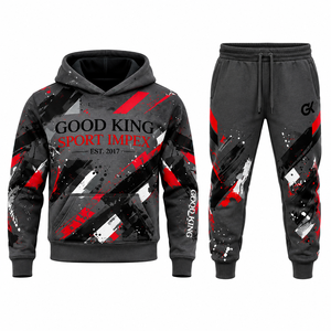 Conjunto de chándal personalizado para hombre, sudadera con capucha, pantalones deportivos, 100% algodón, ropa deportiva, ropa de calle, conjunto de dos piezas, sudadera con capucha de forro polar - Product Image 1