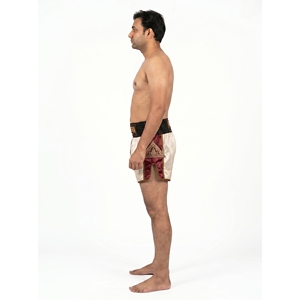 Shorts de combat Muay Thai en satin pour hommes Macho avec étiquette OEM personnalisée - Product Image 3