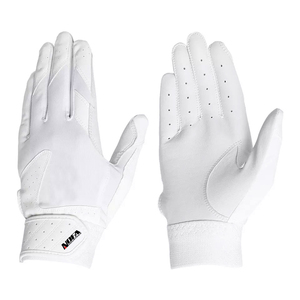 Guantes de Bateo NOVA de Cuero Blanco, Transpirables, Unisex, para Adultos, Entrenamiento de Béisbol, Acolchados, Ambidiestros, con Hebilla, Tejido de Punto - Product Image 3