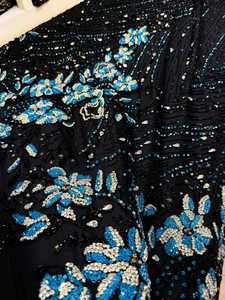 ผ้าลูกไม้หรูหราประดับด้วยงานปักลูกปัดอย่างหนัก สำหรับชุดเจ้าสาว ชุดราตรี เสื้อผ้าดีไซเนอร์ และงานแฟชั่นพิเศษ - Product Image 2