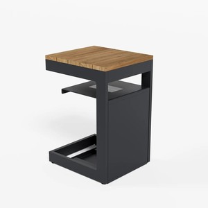 LINEA COMPACT SIDE <b>TABLE</b> WOOD AND METAL SIDE <b>TABLE</b> NESTING <b>TABLE</b> SIDE OF TWO BEDSIDE LAPTOP SIDE <b>TABLE</b> MULTIFUNCTION SIDE <b>TABLE</b> - Product Image 3