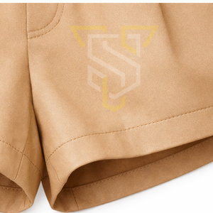 SANDRA TRADERS Short élégant pour femme, taille haute, confortable, décontracté, respirant, en cuir, avec fermeture éclair, séchage rapide, pour les fêtes et le quotidien - Product Image 5