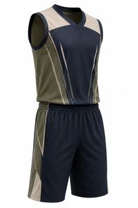 Ensemble uniforme de basket-ball pour hommes, maillot sans manches en polyester, short respirant, impression par sublimation, logo personnalisé, taille adulte - Product Image 2