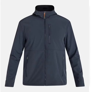 High Quality Dark Blue <b>Men's</b> Soft Shell Windproof Jackets Hiking Waterproof <b>Man</b> Fleece Lining Jacket <b>Coats</b> Windbreaker Sports - Product Image 1