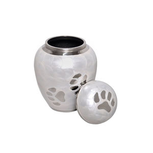 High Quality Pewter Finish Odyssey Pet Cremation Urn For Dog Cat Ashes Brass Paw Print <b>Memorial</b> <b>Keepsake</b> Container Jar On Sale - Product Image 5