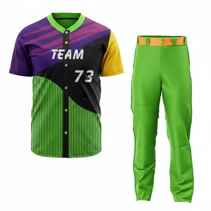 Camiseta de Fútbol Personalizada Azul Oscuro y Rosa con Estampado Geométrico Sublimado 100% Poliéster Unisex Adulto Manga Corta Cuello Baseball - Product Image 1