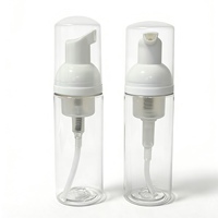 Bouteilles de shampoing pour cils en PET mousseur, cylindriques, vides, 60 ml, avec pompe pulvérisatrice pour faux cils