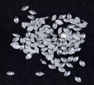 Diamante suelto de corte pera cultivado en laboratorio de 0.02-0.1 ct, CVD 3.00*1.50-4.00*2.00 mm, color D, claridad VVS-SI, para la fabricación de joyas, anillos y pendientes. - Product Image 3