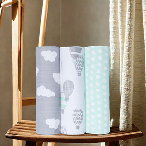 100% Organic Muslin Cotton Swaddle <b>Blankets</b> with Custom Printed Solid Color Single Layer GOTS Certified Muslin Gauze Swaddle - Product Image 5