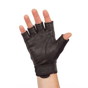 Gants de musculation en cuir frais pour l'entraînement en salle, avec grip durable, paume rembourrée, sangle de poignet réglable, unisexe pour la force - Product Image 5