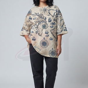 Camiseta Premium Extra Grande para Mujer, Sublimación Completa, Secado Rápido, Ligera, Ropa de Moda, Fabricación Personalizada - Product Image 5