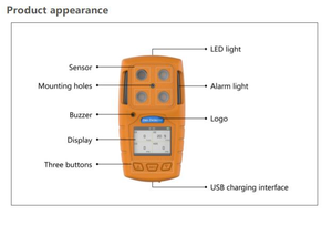 Détecteur de gaz anti-explosion rechargeable, moniteur de gaz CO O2 H2S EX 4 en 1, détecteur de fuite de gaz ES30A, détecteur de fuite de réfrigérant - Product Image 5