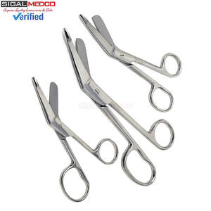 Juego de 3 Tijeras Lister para Vendajes, 3.5, 5.5 y 7.25 Pulgadas, de Acero Inoxidable, Manuales, para Trauma y Enfermería, con Certificación CE - Product Image 2