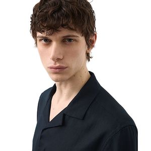 Chemise décontractée à manches courtes en mélange de lin pour homme, tissu doux et respirant, chemise de plage d'été légère à boutons, tenue de vacances - Product Image 2
