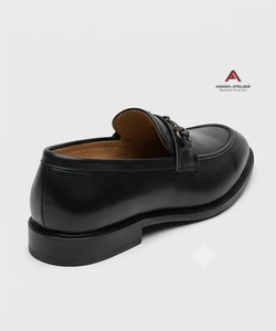 Asken Atelier <b>Men's</b> Premium Loafers Slip-On Dress <b>Shoes</b> Toe Metal Buckle PU Leather Upper Breathable Lightweight for Formal - Product Image 4