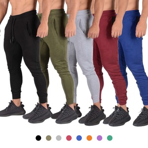 Custom Logo Blank Skinny Cotton Jogger Running Sports Blank Sweatpants Trousers for Men's - Product Image 1