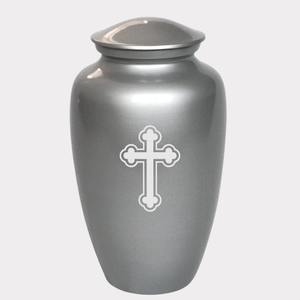 Urne funéraire en forme de croix byzantine pour cendres humaines, urne commémorative, récipient décoratif pour cendres, thème religieux - Product Image 1