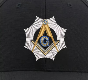 Casquette brodée maçonnique noire unisexe pour adulte, réglable, à fermeture snapback, pour toutes les saisons, en polyester tissé, décontractée - Product Image 6