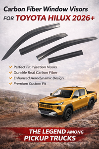 Deflectores de Ventana para Coche, Visera de Lluvia para Toyota Hilux Travo 2026+, Protector de Lluvia de Fibra de Carbono, Deflectores de Viento Inyectados - Product Image 2