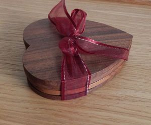 Handmade Wooden Coasters Set, Natural Rustic Wood <b>Drink</b> Coasters for Coffee Table, Dining Table, Kitchen and Home Decor - Product Image 4