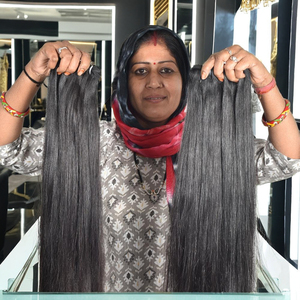 Cheveux humains vietnamiens bruts, tissage double machine, extension de cheveux, prix d'usine, cheveux humains lisses alignés sur les cuticules - Product Image 2