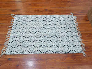 Haute qualité 100% Jute fait à la main Ozee Block imprimé Durry tapis 24 ''x 36'' Rectangle PET Friendly tapis réversible antidérapant - Product Image 2