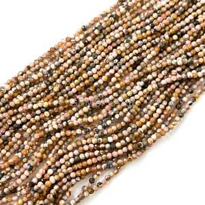 Natural Rhodochrosite Micro Faceted Round Beads 2MM Rhodochrosite Beads For Jewelry Making Supplies Wholesale Faceted Loose Gems - Product Image 5