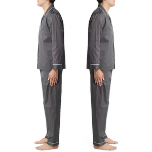 High Quality 100% Cotton Pajama for Men Pieces <b>Lounge</b> Sleepwear Suits Autumn Home Clothes Night Dress Men - Product Image 6