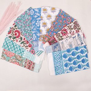 Luxury Cotton Square Scarf Boho Hand Block Printed Bandana Floral Print Breathable Multifunctional Fashion Headwear Spring - Product Image 5