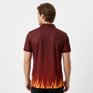 Polo personnalisé Flame Design pour entraîneurs – T-shirt de golf performant à manches courtes, vêtements de sport haut de gamme - Product Image 2