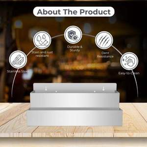 Estante de Lujo Rectangular de Acero Inoxidable con Doble Riel para Botellas de Bar, Capacidad para 6 Botellas, Compatible con Cubitos de Hielo, Modelo 2026 - Product Image 2