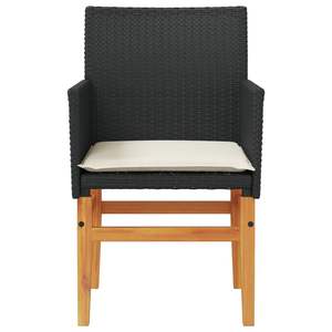 Silla de Jardín de Ratán PE Negra de Tamaño Estándar para Adultos - Product Image 5